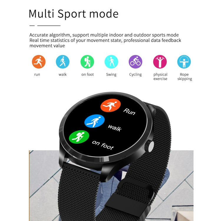 Q9L 1.28 inch IPS Color Screen IP67 Waterproof Smart Watch, Support Blood Pressure Monitoring / Heart Rate Monitoring / Sleep Monitoring(Black) - Smart Wear by buy2fix | Online Shopping UK | buy2fix