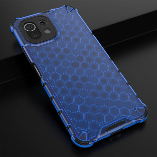 For Xiaomi Mi 11 Lite Shockproof Honeycomb PC + TPU Protective Case(Blue) by buy2fix