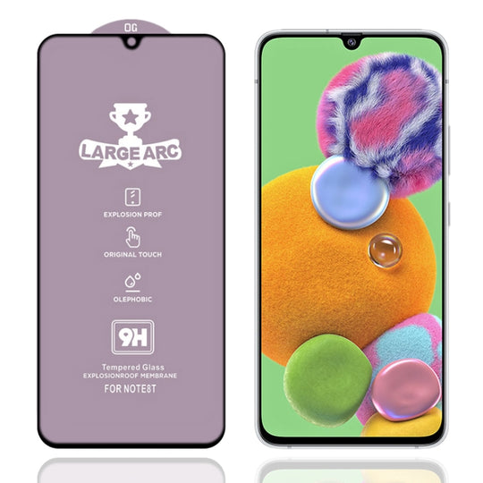 For Samsung Galaxy A90 5G 9H HD Large Arc High Alumina Full Screen Tempered Glass Film