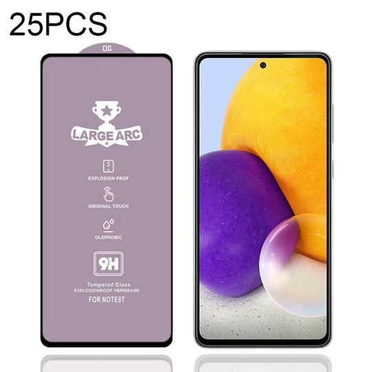 For Samsung Galaxy A72 5G 25pcs 9H HD Large Arc High Alumina Full Screen Tempered Glass Film