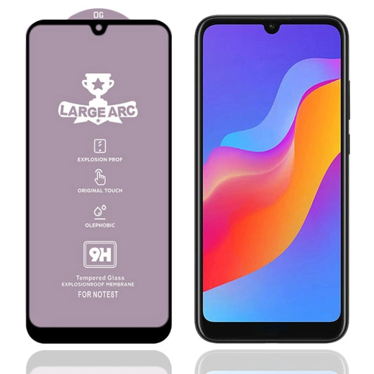 For Honor 8A 2020 9H HD Large Arc High Alumina Full Screen Tempered Glass Film by buy2fix