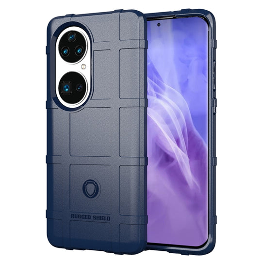 For Huawei P50 Pro Shockproof Shield Full Coverage Silicone Case(Blue)