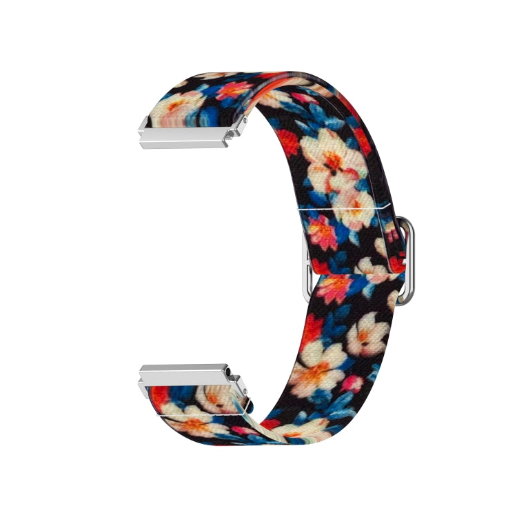 20mm For Samsung Galaxy Watch Active2 / Active Adjustable Elastic Printing Watch Band(Rhododendron) by buy2fix