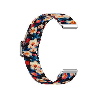 20mm For Samsung Galaxy Watch Active2 / Active Adjustable Elastic Printing Watch Band(Rhododendron) by buy2fix