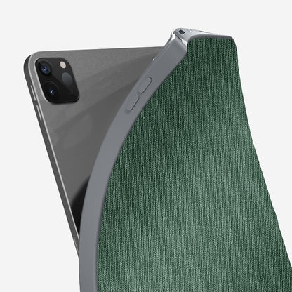 For iPad Pro 12.9 2022 / 2021 / 2020 Mutural Multi-fold Smart Leather Tablet Case(Dark Green) - iPad Pro 12.9 (2022/2021) Cases by Mutural | Online Shopping UK | buy2fix