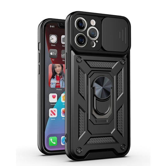 For iPhone 11 Pro Sliding Camera Cover Design TPU+PC Protective Case(Black) by buy2fix