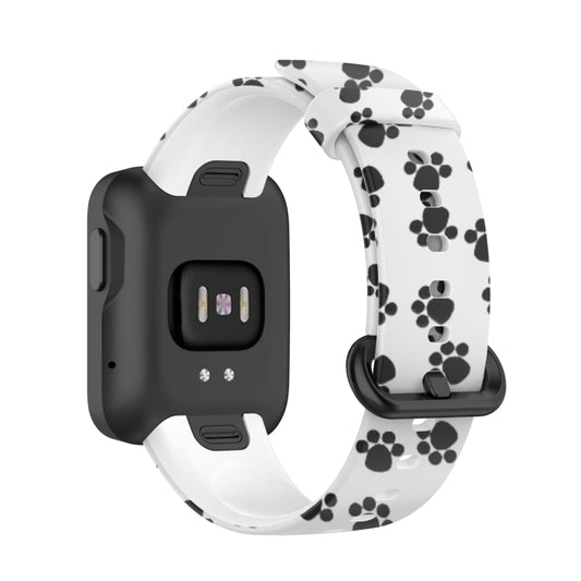 For Xiaomi Mi Watch Lite / Redmi Watch Silicone Printing Replacement Watchband(Footprint) by buy2fix