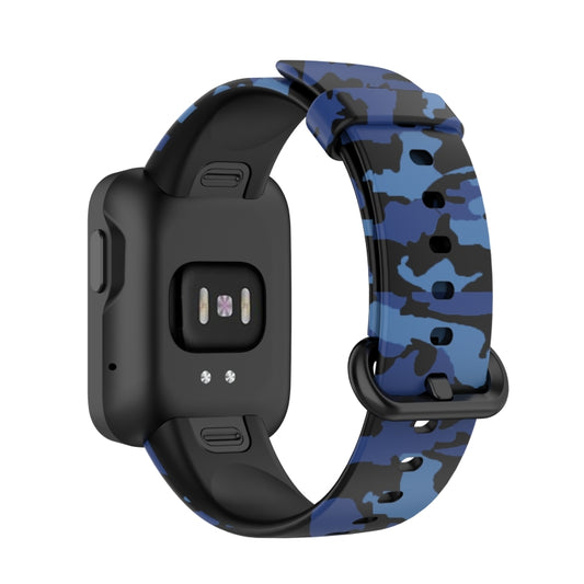 For Xiaomi Mi Watch Lite / Redmi Watch Silicone Printing Replacement Watchband(Camouflage Blue) by buy2fix