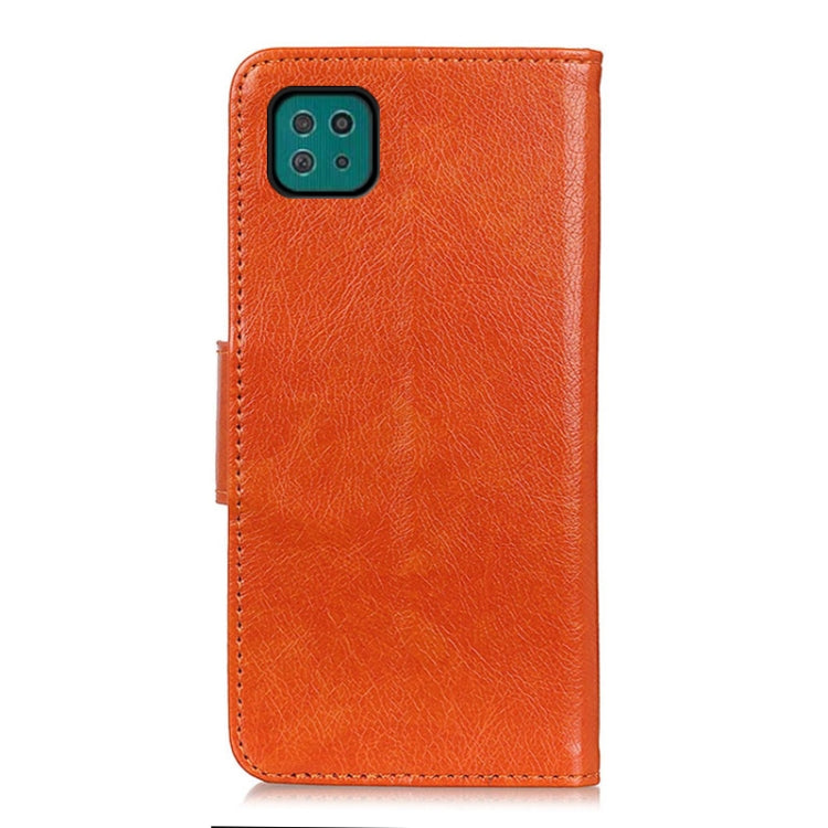 For Samsung Galaxy A22 5G EU Version Nappa Texture Horizontal Flip Leather Case with Holder & Card Slots & Wallet(Orange) by buy2fix