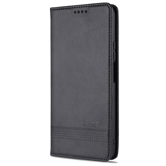 For Huawei P smart 2021 AZNS Magnetic Calf Texture Horizontal Flip Leather Case with Card Slots & Holder & Wallet(Black) by AutSpace