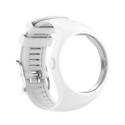 For POLAR M200 Texture Silicone Watch Band, One Size(White) - Smart Wear by buy2fix | Online Shopping UK | buy2fix