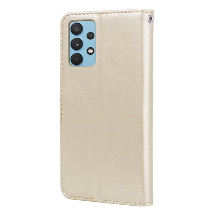 For Samsung Galaxy A32 4G Rose Embossed Horizontal Flip PU Leather Case with Holder & Card Slots & Wallet(Gold) by buy2fix