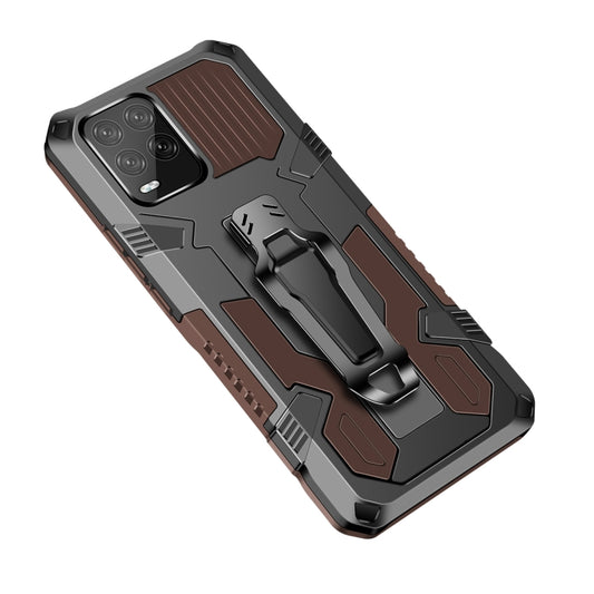 For OPPO Realme 8 / 8 Pro Armor Warrior Shockproof PC + TPU Protective Case(Coffee) by buy2fix