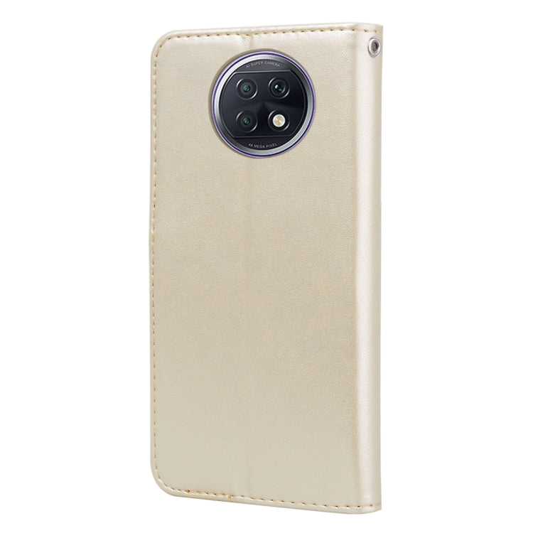 For Xiaomi Redmi Note 9T 5G Rose Embossed Horizontal Flip PU Leather Case with Holder & Card Slots & Wallet(Gold) by buy2fix