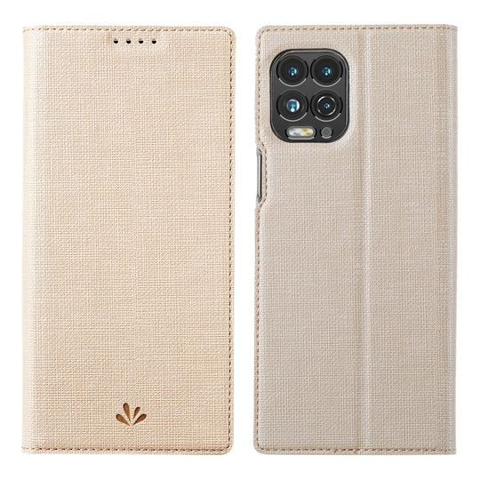 For Motorola Moto Edge S / G100 ViLi DMX Series Shockproof TPU + PU Leather Magnetic Attraction Horizontal Flip Case with Card Slot & Holder(Gold)