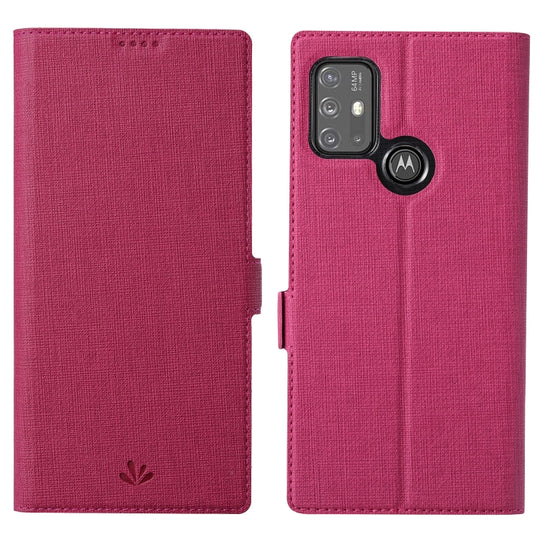 For Motorola Moto G30 / G10 ViLi K Series Shockproof TPU + PU Leather Magnetic Buckle Horizontal Flip Case with Card Slots & Wallet & Holder(Rose Red)