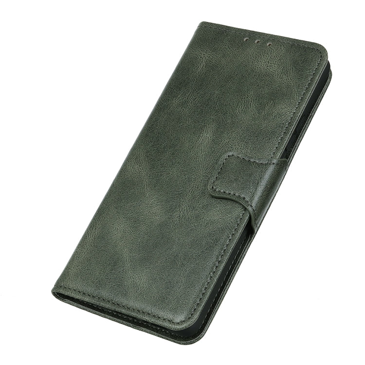 For Samsung Galaxy A22 5G(EU Version) Mirren Crazy Horse Texture Horizontal Flip Leather Case with Holder & Card Slots & Wallet(Dark Green) by buy2fix