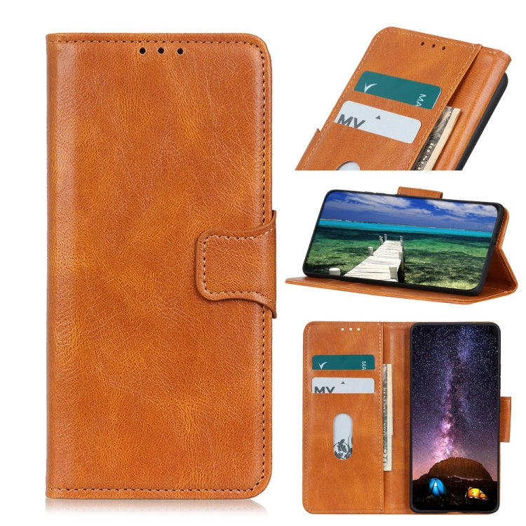 For Samsung Galaxy A22 5G(EU Version) Mirren Crazy Horse Texture Horizontal Flip Leather Case with Holder & Card Slots & Wallet(Brown) by buy2fix