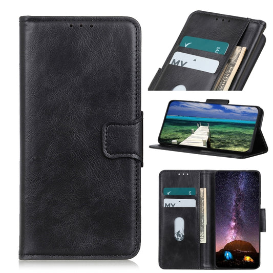 For Samsung Galaxy A22 5G(EU Version) Mirren Crazy Horse Texture Horizontal Flip Leather Case with Holder & Card Slots & Wallet(Black) by buy2fix