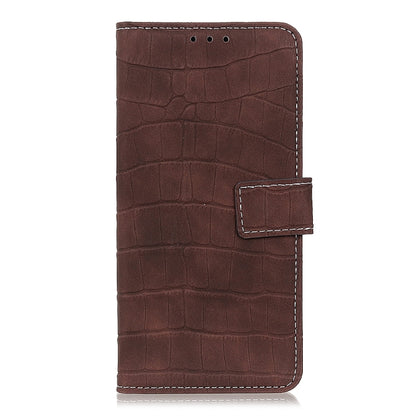 For Samsung Galaxy A22 5G(EU Version) Magnetic Crocodile Texture Horizontal Flip Leather Case with Holder & Card Slots & Wallet(Brown) by buy2fix