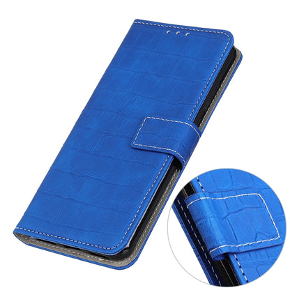 For Samsung Galaxy A22 5G(EU Version) Magnetic Crocodile Texture Horizontal Flip Leather Case with Holder & Card Slots & Wallet(Blue) by buy2fix