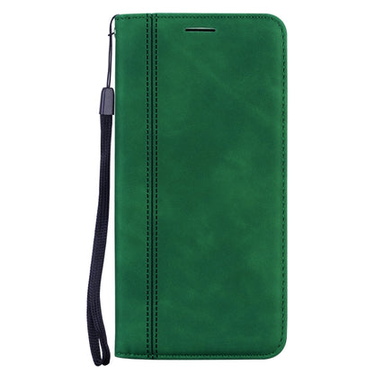 For Samsung Galaxy A12 5G Frosted Business Magnetic Horizontal Flip PU Leather Case with Holder & Card Slot & Lanyard(Green) by buy2fix
