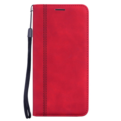 For Samsung Galaxy A32 4G Frosted Business Magnetic Horizontal Flip PU Leather Case with Holder & Card Slot & Lanyard(Red) by buy2fix
