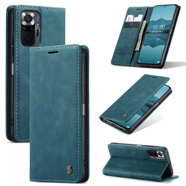 For Xiaomi Redmi Note 10 Pro 4G / Note 10 Pro Max CaseMe 013 Multifunctional Horizontal Flip Leather Case with Holder & Card Slot & Wallet(Blue) - Note 10 Pro Cases by CaseMe | Online Shopping UK | buy2fix