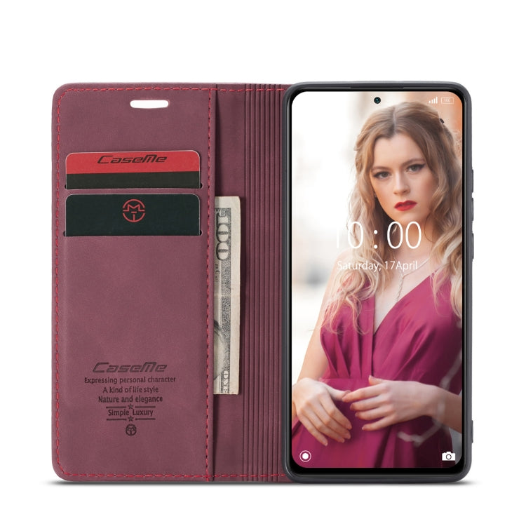 For Xiaomi Redmi Note 10 Pro 4G / Note 10 Pro Max CaseMe 013 Multifunctional Horizontal Flip Leather Case with Holder & Card Slot & Wallet(Wine Red) - Note 10 Pro Cases by CaseMe | Online Shopping UK | buy2fix