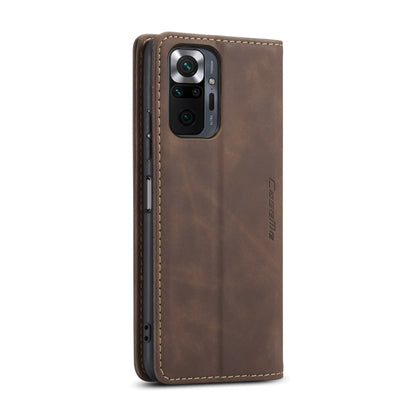 For Xiaomi Redmi Note 10 Pro 4G / Note 10 Pro Max CaseMe 013 Multifunctional Horizontal Flip Leather Case with Holder & Card Slot & Wallet(Coffee) - Xiaomi Accessories by CaseMe | Online Shopping UK | buy2fix
