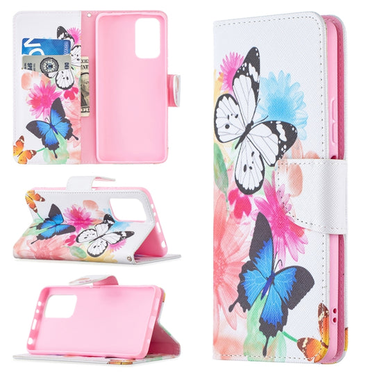For Xiaomi Redmi Note 10 Pro Colored Drawing Pattern Horizontal Flip Leather Case with Holder & Card Slots & Wallet(Butterflies)