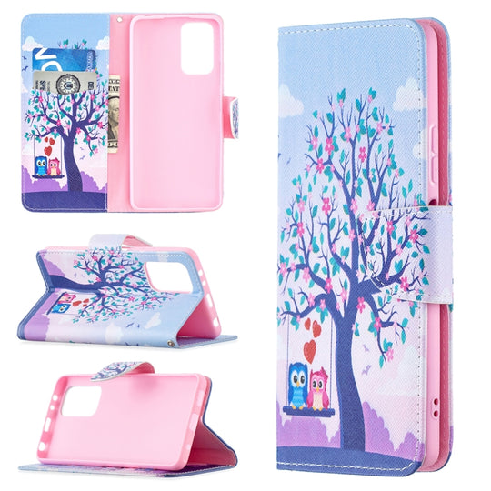 For Xiaomi Redmi Note 10 Pro Colored Drawing Pattern Horizontal Flip Leather Case with Holder & Card Slots & Wallet(Owl)