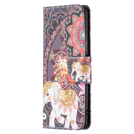 For Xiaomi Redmi Note 10 Pro Colored Drawing Pattern Horizontal Flip Leather Case with Holder & Card Slots & Wallet(Flowers Elephant) by buy2fix