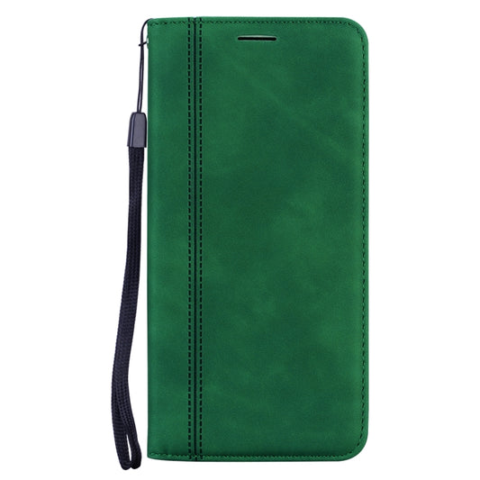 For Xiaomi Poco M3 Frosted Business Magnetic Horizontal Flip PU Leather Case with Holder & Card Slot & Lanyard(Green) by buy2fix