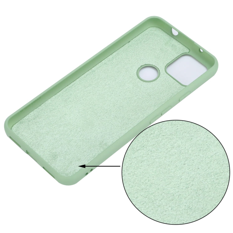 For Google Pixel 5A Solid Color Liquid Silicone Dropproof Full Coverage Protective Case(Green) by buy2fix