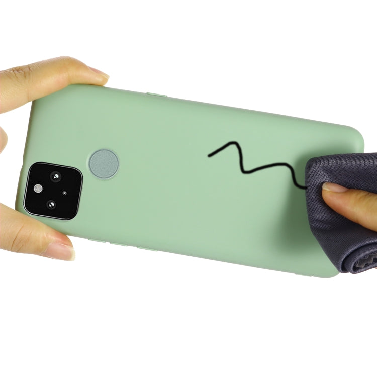 For Google Pixel 5A Solid Color Liquid Silicone Dropproof Full Coverage Protective Case(Green) by buy2fix