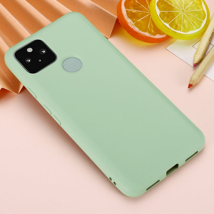 For Google Pixel 5A Solid Color Liquid Silicone Dropproof Full Coverage Protective Case(Green) by buy2fix