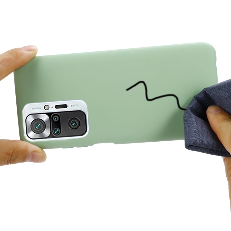 For Xiaomi Redmi Note 10 Pro Max Solid Color Liquid Silicone Dropproof Full Coverage Protective Case(Green) by buy2fix