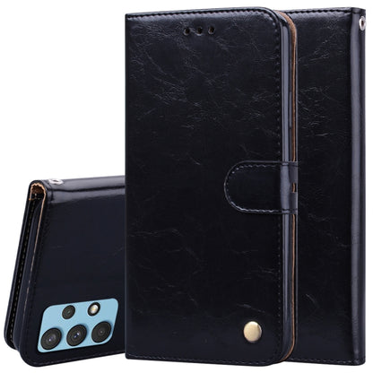 For Samsung Galaxy A32 4G Business Style Oil Wax Texture Horizontal Flip Leather Case with Holder & Card Slots & Wallet(Black) by buy2fix