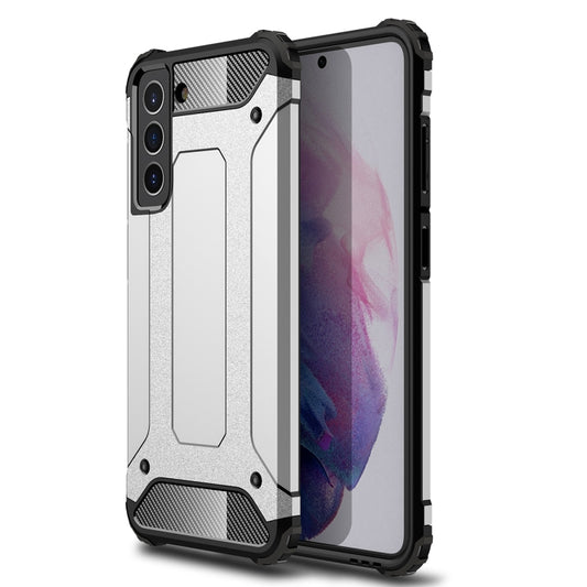 For Samsung Galaxy S21 FE Magic Armor TPU + PC Combination Case(Silver) by buy2fix