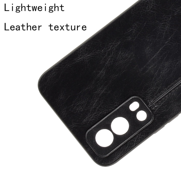 For vivo Y72 5G / iQOO Z3 5G Shockproof Sewing Cow Pattern Skin PC + PU + TPU Case(Black) by buy2fix