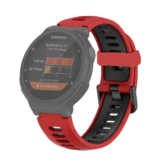 For Garmin Forerunner 220/230/235/620/630/735XT Two-color Silicone Watch Band(Red+Black) by buy2fix