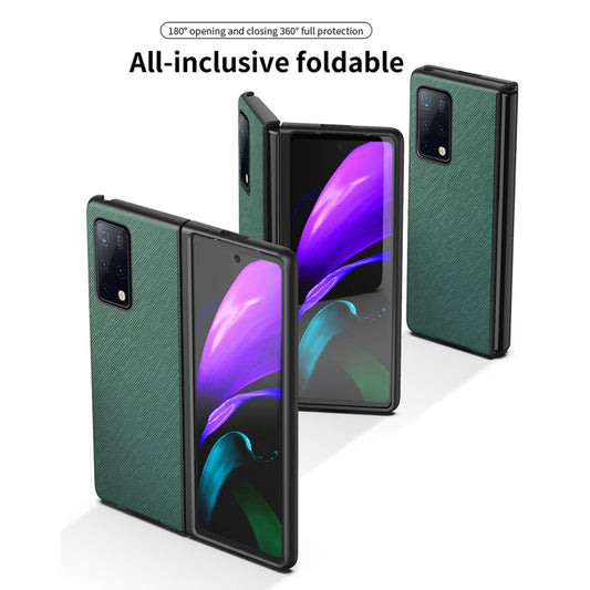 For Huawei Mate X2 Leather Texture + PC Full Coverge Folding Case(Red Litchi Texture) by buy2fix