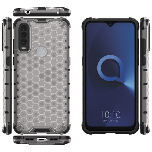For Alcatel 1S (2020) Shockproof Honeycomb PC + TPU Case(White) by buy2fix