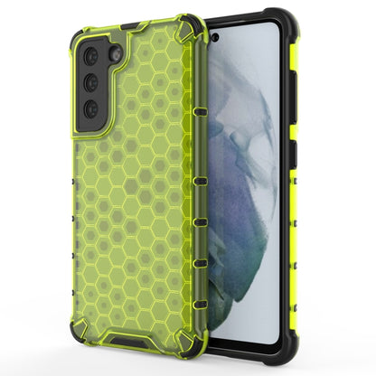 For Samsung Galaxy S21 FE Shockproof Honeycomb PC + TPU Case(Green) by buy2fix
