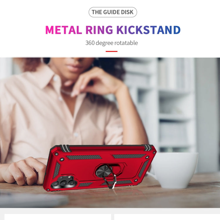 For Samsung Galaxy A32 5G Shockproof TPU + PC Protective Case with 360 Degree Rotating Holder(Blue) by buy2fix