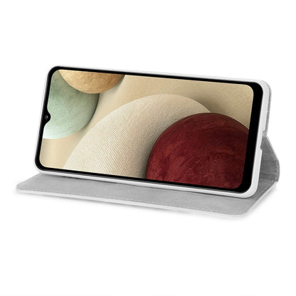 For Samsung Galaxy A12 Glitter Powder Horizontal Flip Leather Case with Card Slots & Holder & Lanyard(Black) by buy2fix