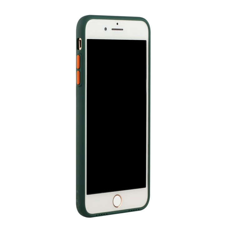 Card Slot Design Shockproof TPU Protective Case For iPhone 8 & 7(Dark Green) by buy2fix
