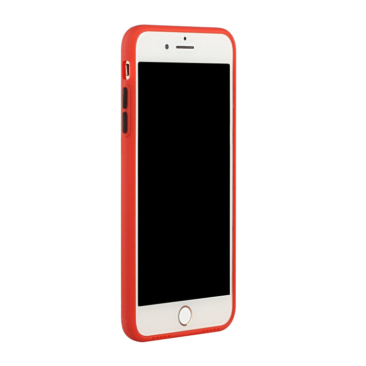 Card Slot Design Shockproof TPU Protective Case For iPhone 8 & 7(Red) by buy2fix