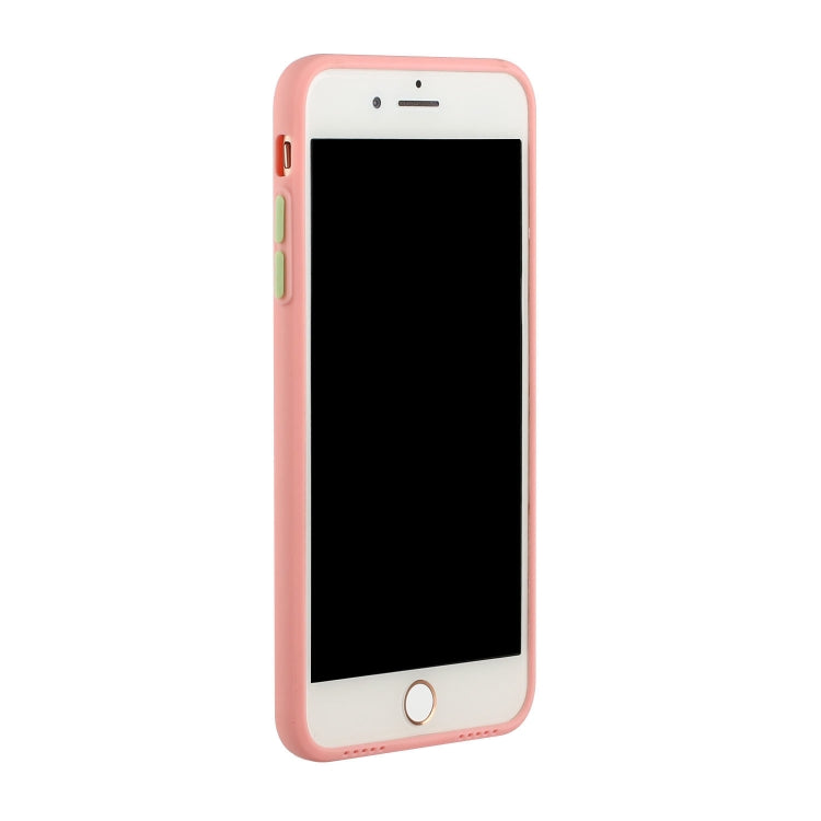 Card Slot Design Shockproof TPU Protective Case For iPhone 8 Plus & 7 Plus(Pink) by buy2fix